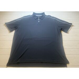 Under Armour Mens 3XL Shirt Polo Pique Stretch Athletic Golf Tennis Black & Wht